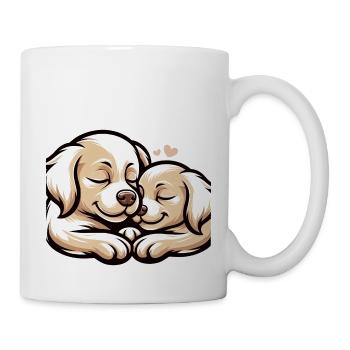 Two Dogs In Love - Tasse - Weiß - Rechts