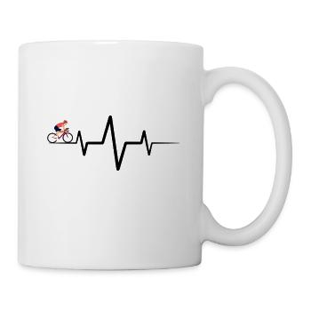 Rennrad Herzschlag - Tasse - Weiß - Rechts