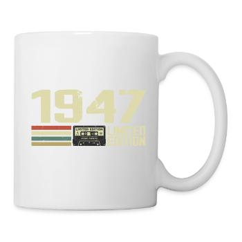 Né en 1947 - Vintage 1947 - 77e Anniversaire Rétro - Mug blanc - blanc - Droite