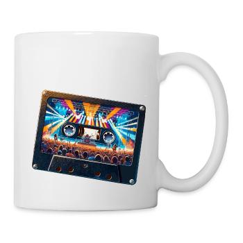Vintage Kassette mit Konzertdarstellung - Tasse - Weiß - Rechts