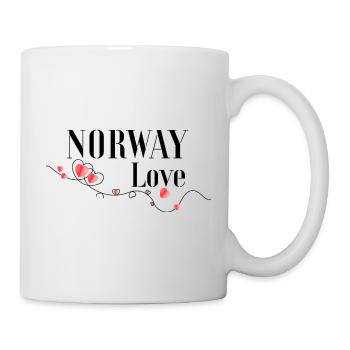 Norway Love with heart band - Mug - white - Right