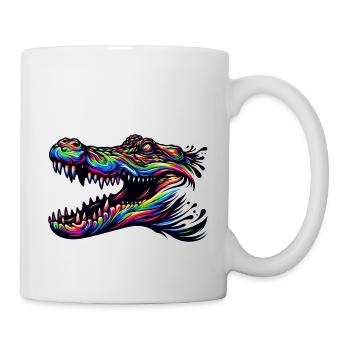 Alligator, Krokodil - Tasse - Weiß - Rechts