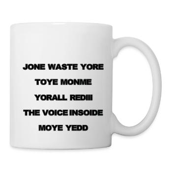 JONE WASTE YORE TOYE MONME YORALL REDIII LA VOIX - Mug blanc - blanc - Droite