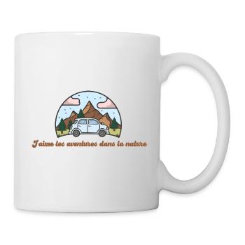 J'aime les aventures dans la nature - Mug blanc - blanc - Droite