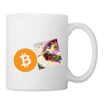 Main de création de crypto-monnaies 6 Bitcoin BTC - Mug blanc - blanc - Droite