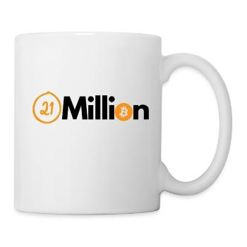 Krypto 21 Million BTC Bitcoin - Tasse - Weiß - Rechts