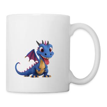 A cute dragon monster with long tongue - Mug - white - Right