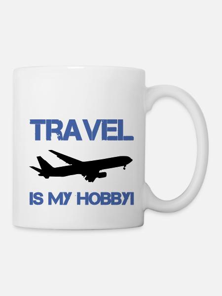 travel hobby - Tasse - Weiß