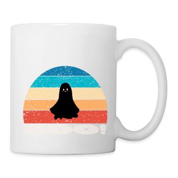Retro vintage Sunset Halloween Ghost - Tasse - Weiß - Rechts
