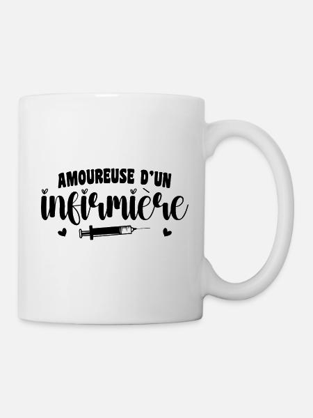 Amoureuse d’un Infirmier - Mug blanc - blanc