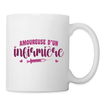 Amoureuse d’un Infirmier - Mug blanc - blanc - Droite