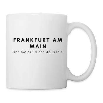 Coordonnées de Francfort-sur-le-Main - Mug blanc - blanc - Droite