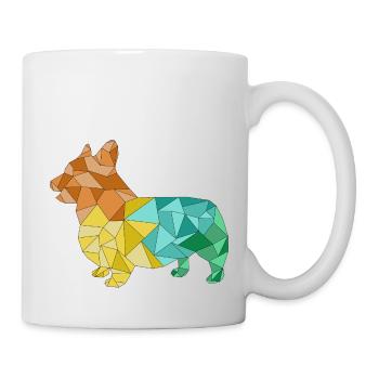CORGI geometrisch bunt - Tasse - Weiß - Rechts