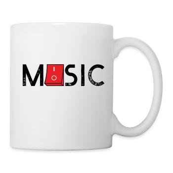 Music On Off - Tasse - Weiß - Rechts