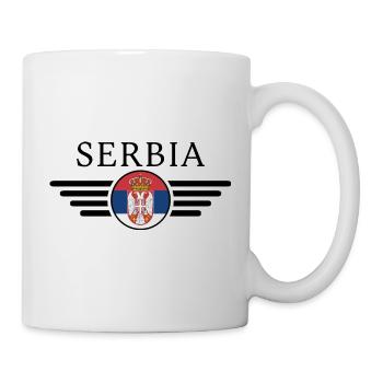 Serbien Stolz T-Shirt - Tasse - Weiß - Rechts