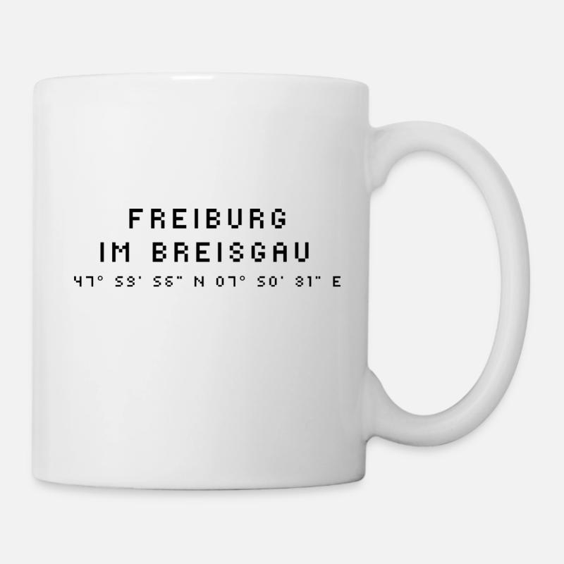 Freiburg im Breisgau⁠ Koordinaten - Tasse - Weiß