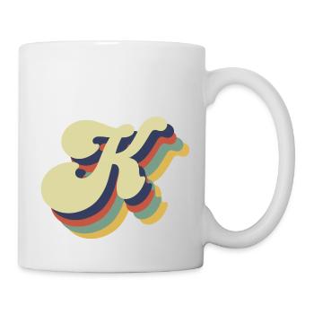 Retro-K-Buchstabe - Tasse - Weiß - Rechts