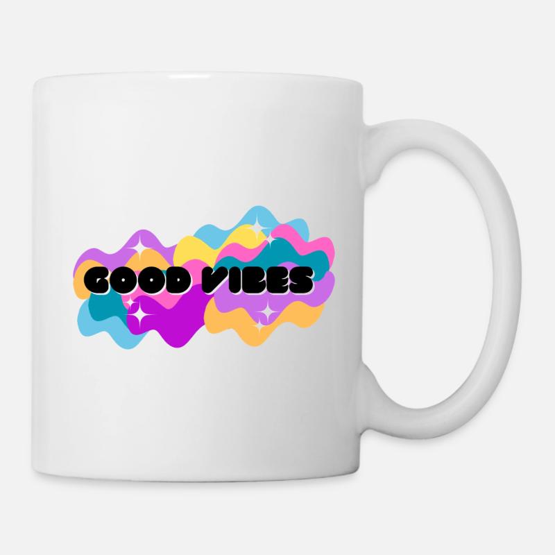 Bonnes vibrations positives - Mug blanc - blanc