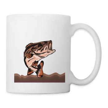 fisch, fisch, angeln, see, meer, angeln, fauna, exotisch - Tasse - Weiß - Rechts