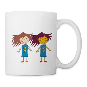 girls friends - Mug - white - Right