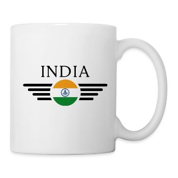 Indien Stil Design T-Shirt - Tasse - Weiß - Rechts