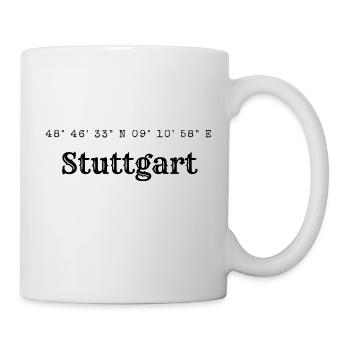 Stuttgart Koordinaten - Tasse - Weiß - Rechts