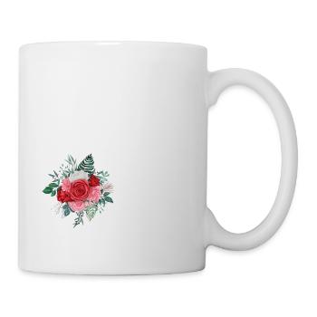 Lettre g floral rouge - Mug blanc - blanc - Droite