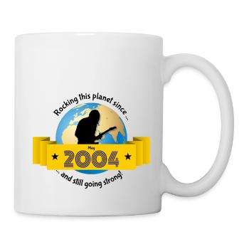 20. Geburtstag Rocking this planet since 05/2004 - Tasse - Weiß - Rechts