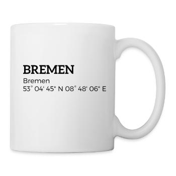 Brême Brême coordonnées - Mug blanc - blanc - Droite