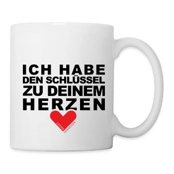 Ich habe den Schlüssel zu deinem Herzen - Tasse - Weiß - Rechts
