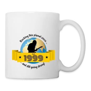 25th Birthday Rocking this planet since 04/1999 - Mug - white - Right