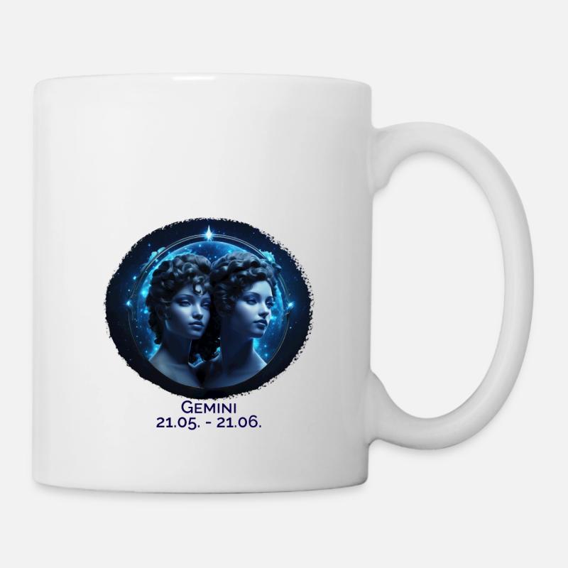Sternzeichen Zwilling F Datum - Tasse - Weiß