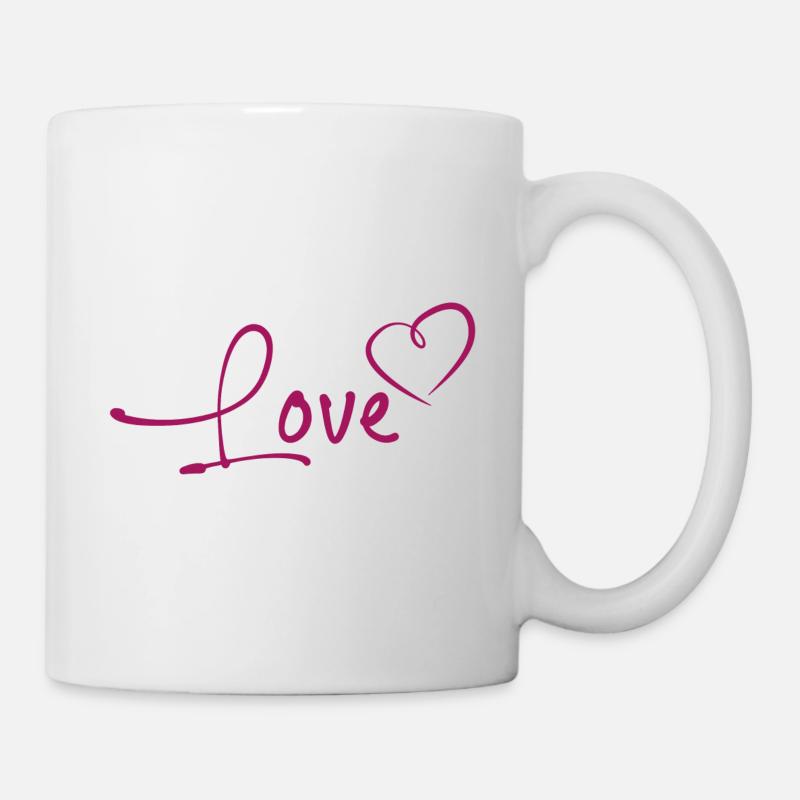 Love herz - Tasse - Weiß