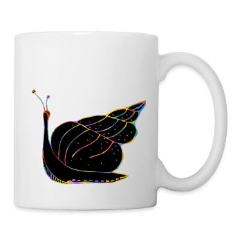 Schnecke - Tasse - Weiß - Rechts