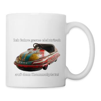 E-car drivers break out in a sweat - Mug - white - Right
