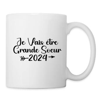 Je Vais être Grande Soeur 2024 - Mug blanc - blanc - Droite