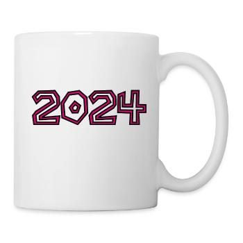 2024. ANNEE. BONNE ANNEE. SAINT SYLVESTRE - Mug blanc - blanc - Droite