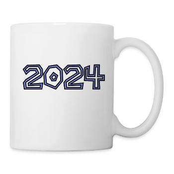 2024. FROHES NEUES JAHR. SILVESTER. NEUJAHR - Tasse - Weiß - Rechts