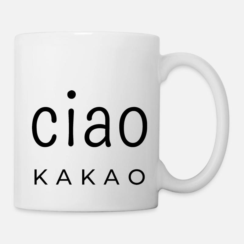 Ciao Kakao minimalistisch Geschenk - Tasse - Weiß