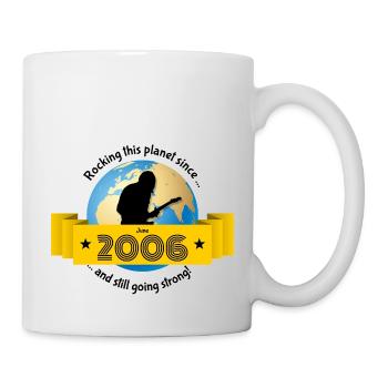 18. Geburtstag qui fait vibrer cette planète depuis 06/2006 - Mug blanc - blanc - Droite