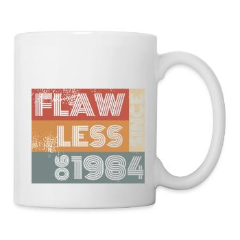 40. Geburtstag Flawless since 06/1984 - Tasse - Weiß - Rechts