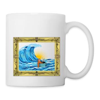 Faultier Seefahrt Kaffetasse Abenteuer Reise Meer - Tasse - Weiß - Rechts