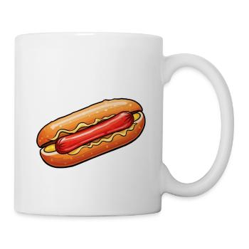 Hot-dog - Mug blanc - blanc - Droite