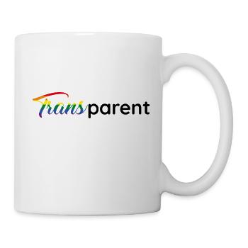 Transparent Transgender Wortspiel für alle Eltern - Tasse - Weiß - Rechts
