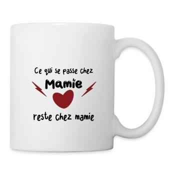 What happens at grandma's, stays at grandma's - Mug - white - Right