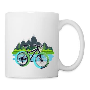 T-shirt VTT - Mugs d’extérieur Sacs Vélo - Mug blanc - blanc - Droite