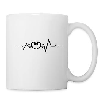 Bass Music Notes Pulse - Tasse - Weiß - Rechts