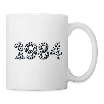1984 Vintage Fussball - Tasse - Weiß - Rechts