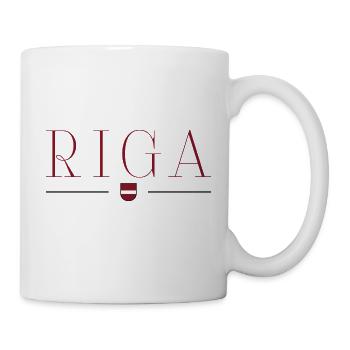 Riga, Lettonie Style Design T-Shirt - Mug blanc - blanc - Droite
