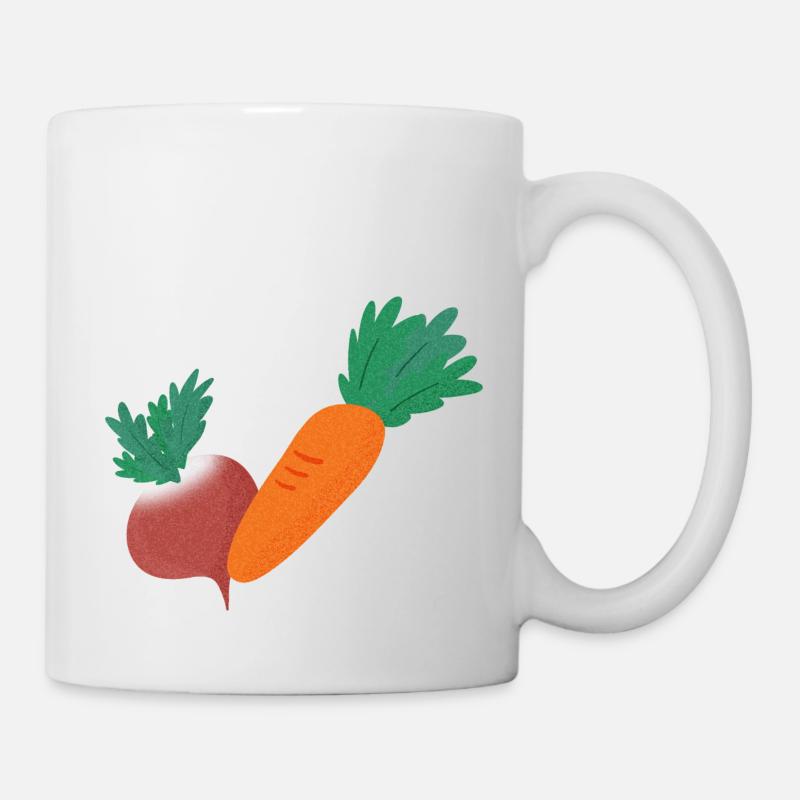 Radis et carotte - Mug blanc - blanc